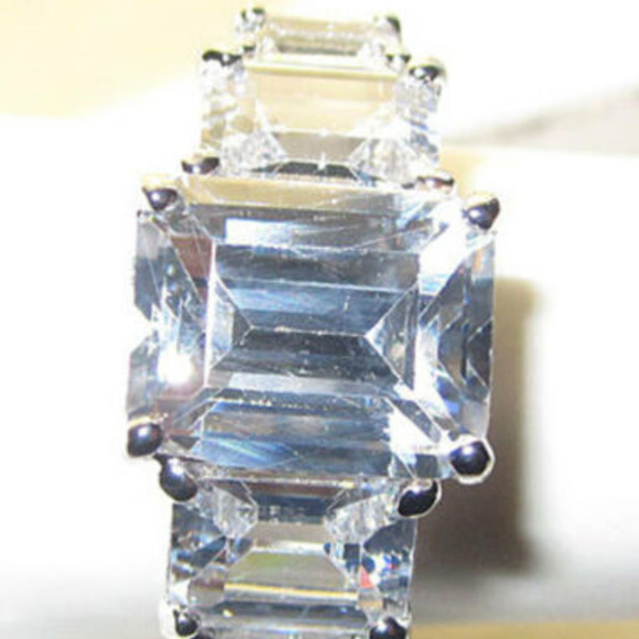 SOLD NWT ring engagement white gold cz wedding camilla - Picture 3 of 7